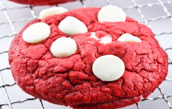 Red Velvet White Chocolate Chip Cookies