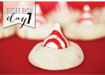 Peppermint Candy Cane Kiss Cookies