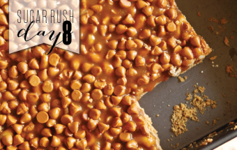 sugar rush day 8 - gooey caramel butterscotch cashew bars