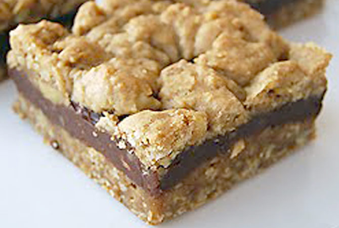 Chocolate Oatmeal Almost-Candy Bars