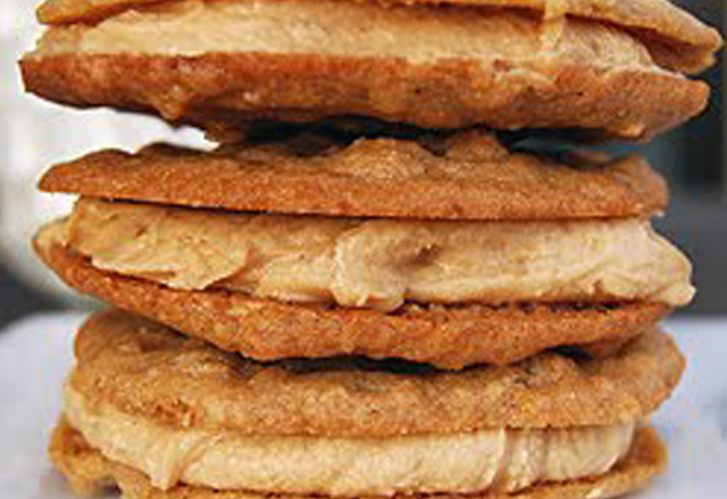 Oatmeal Peanut Butter Cookies stack on top of each other