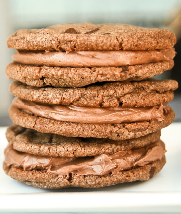 Nutella Cookies with Nutella Cream Filling