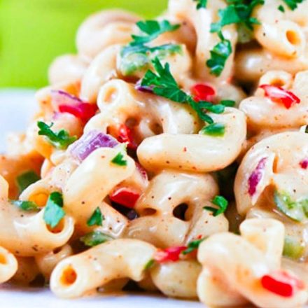 Southern Macaroni Salad on a plate