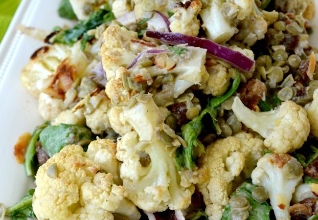 Roasted Cauliflower and Lentil Salad