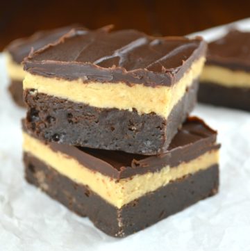 Dark Chocolate Peanut Butter Truffle Brownies