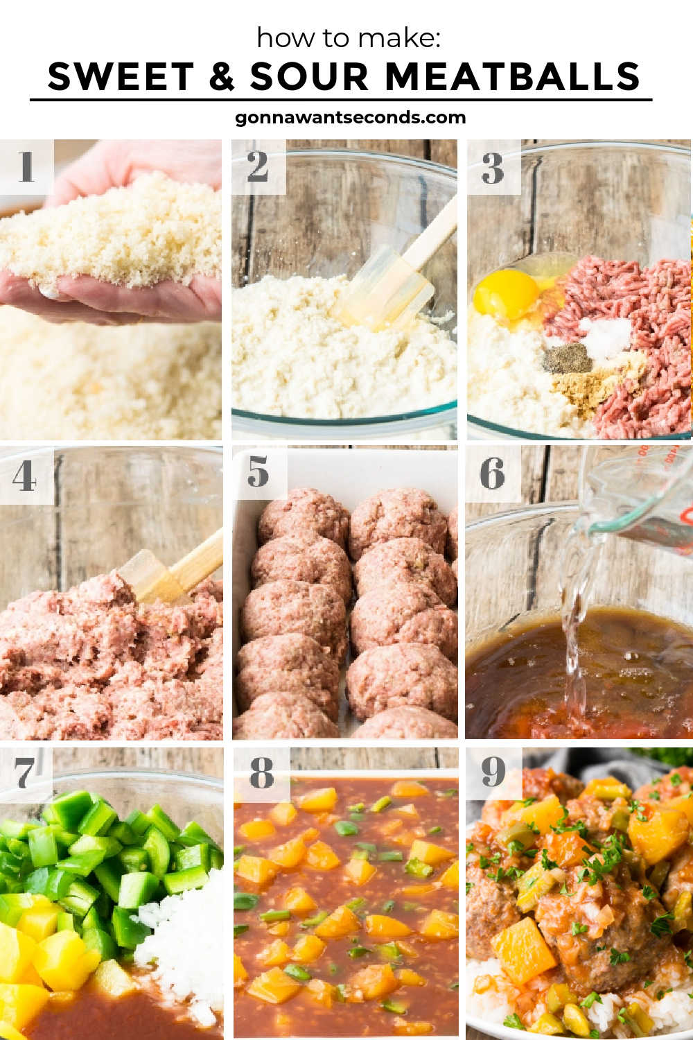 step by step how to make sweet and sour meatballs