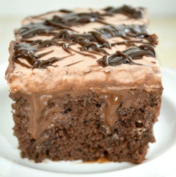 Quadruple Chocolate Poke Cake
