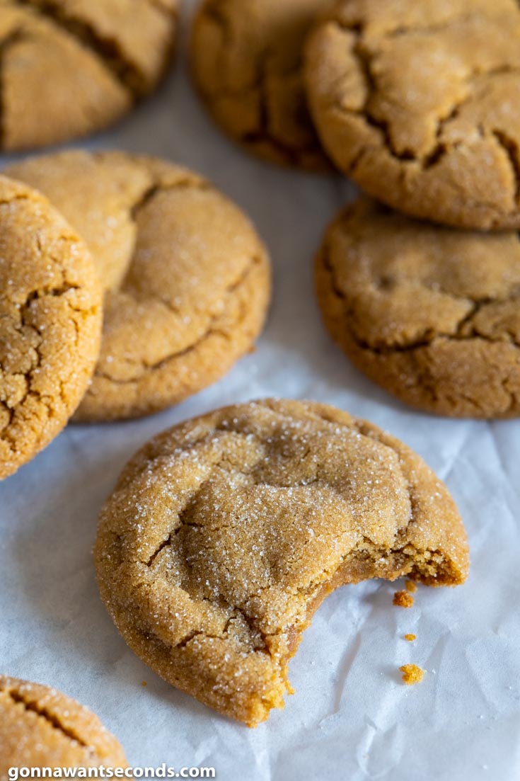 chewy double ginger cookies with a bite