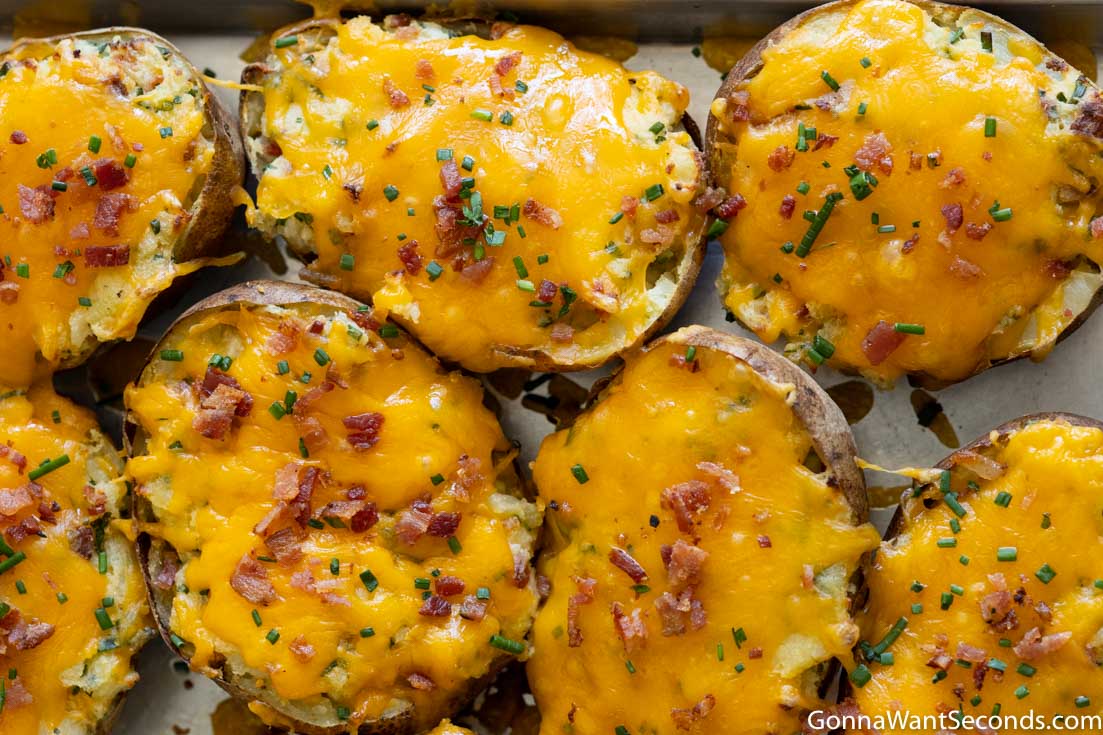 Easter Side Dishes, cheesy twice baked potatoes