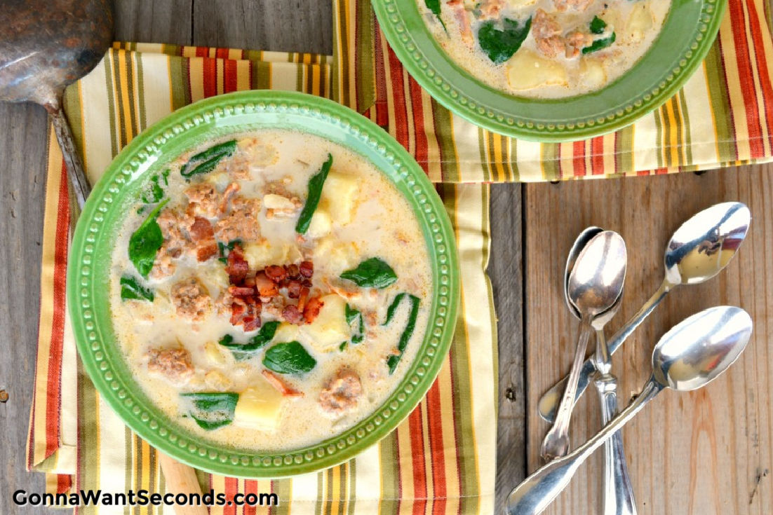 two bowls of better than olive garden zuppa toscana
