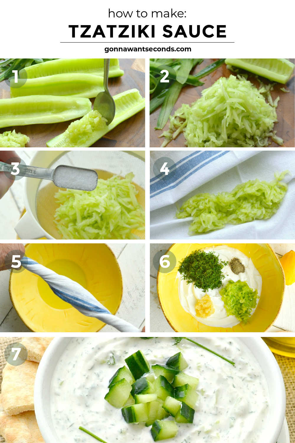 step by step how to make tzatziki sauce