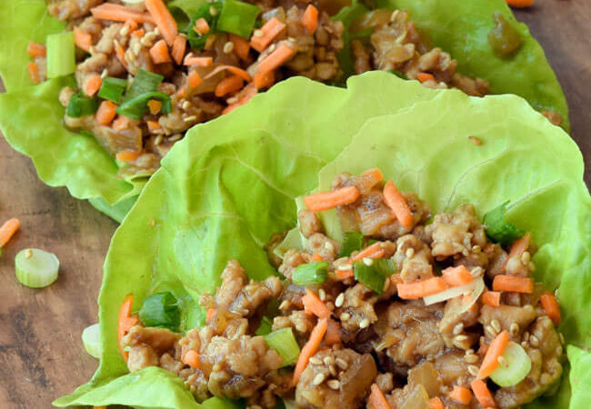 PF Chang Lettuce Wraps- This copycat recipe tasts amazing and is ready to serve in just 20 minutes. Perfect as an appetizer, or great for lunch or dinner.