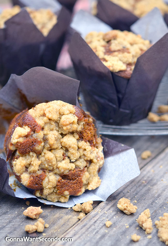 Gingerbread Muffins with Spiced Crumb Topping
