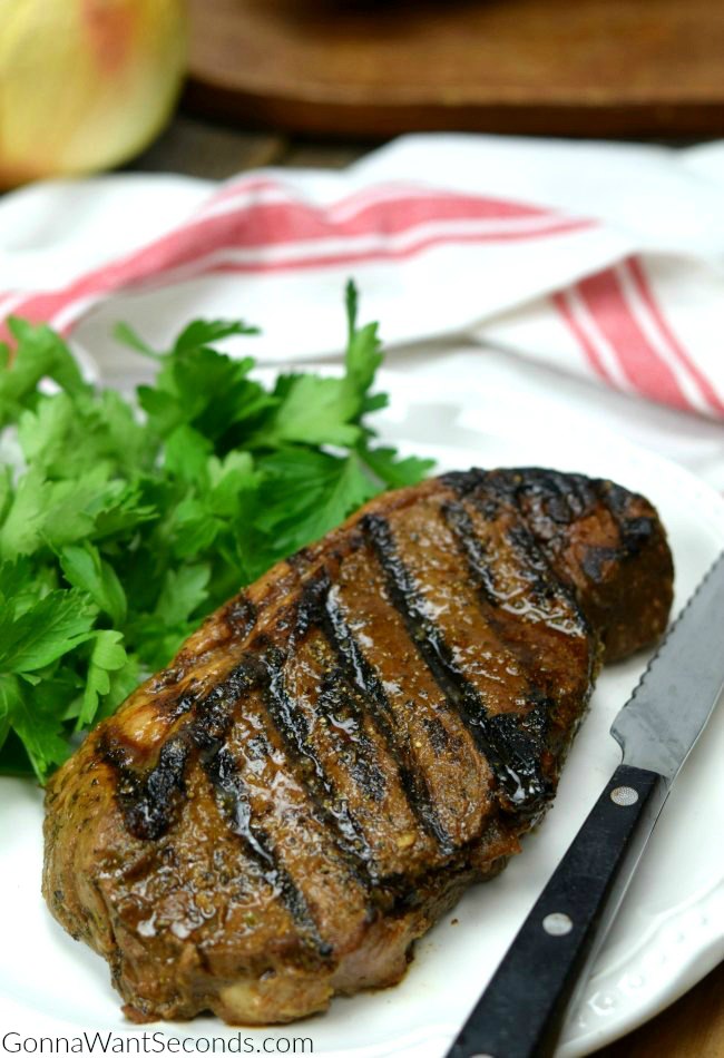 steak marinade on a plate
