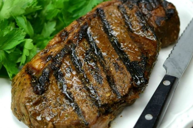 steak marinade for grilling on a plate