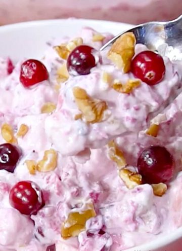 Fresh Cranberry Salad-Perfectly sweet, tart and creamy!