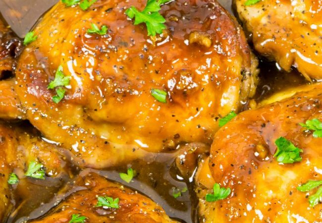 One Pan Honey Garlic Chicken Recipe #honeygarlicchicken #chicken #Dinner #onepan