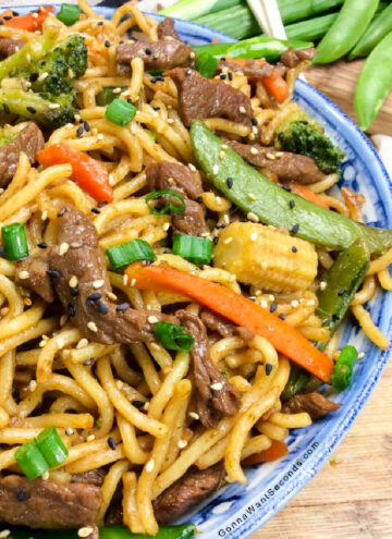 Beef Chow Mein in a bowl