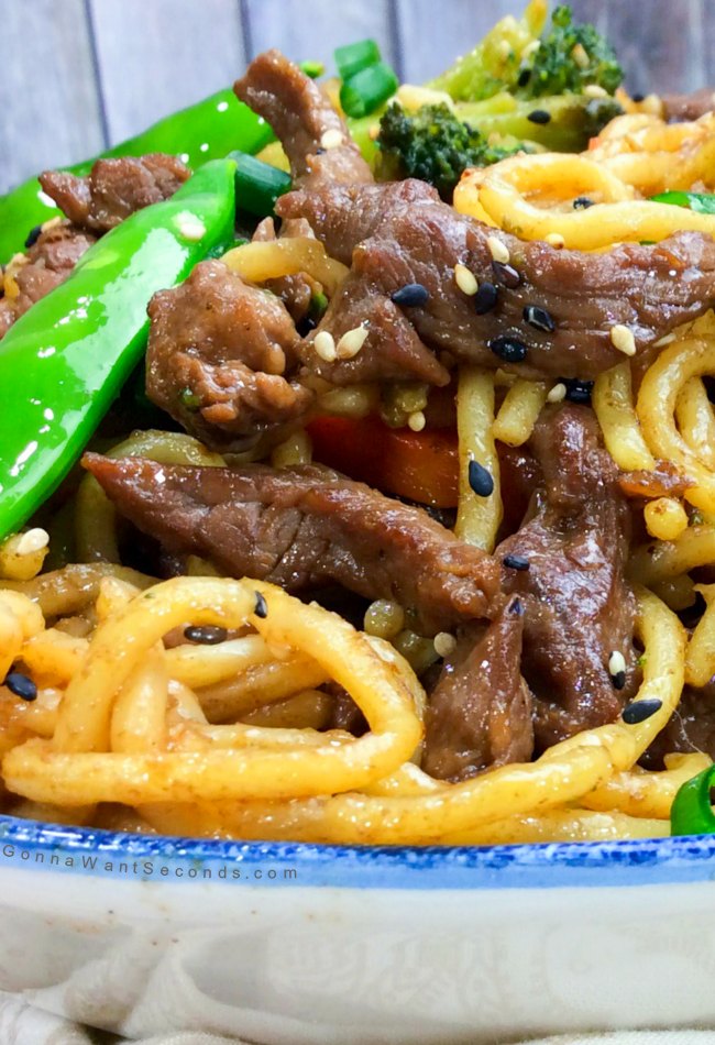 Close up of Beef Chow Mein