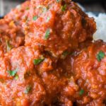 Mexican Meatballs with rice, on a plate