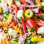 Pasta Salad on a plate, close up