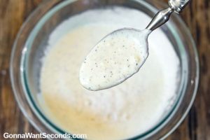 Mixing Dill Pickle Pasta Salad dressing