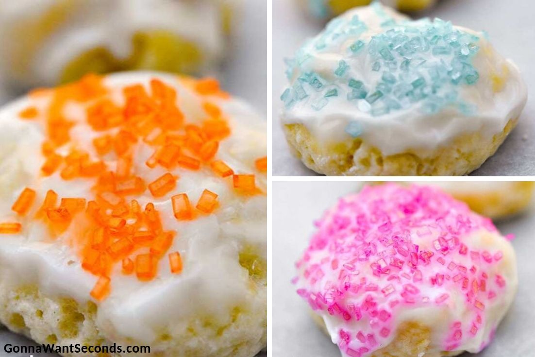 Anise Cookies topped with different sprinkles and toppings