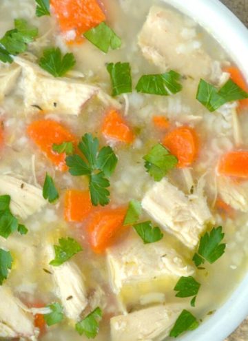Chicken and Rice Soup in a bowl