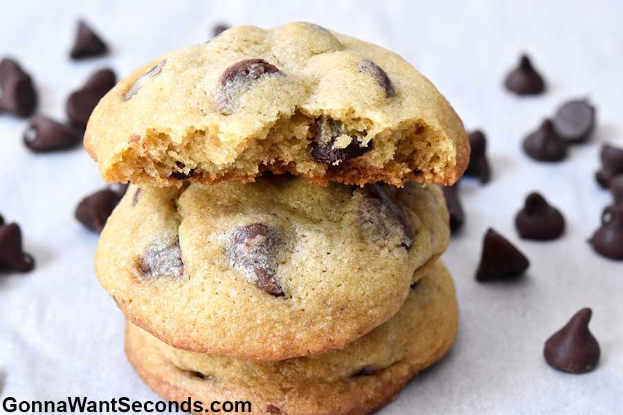 best chocolate chip cookies stack on top of each other