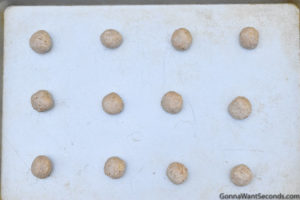Step by step how to make Danish wedding cookies, cookie doughs on a baking sheet