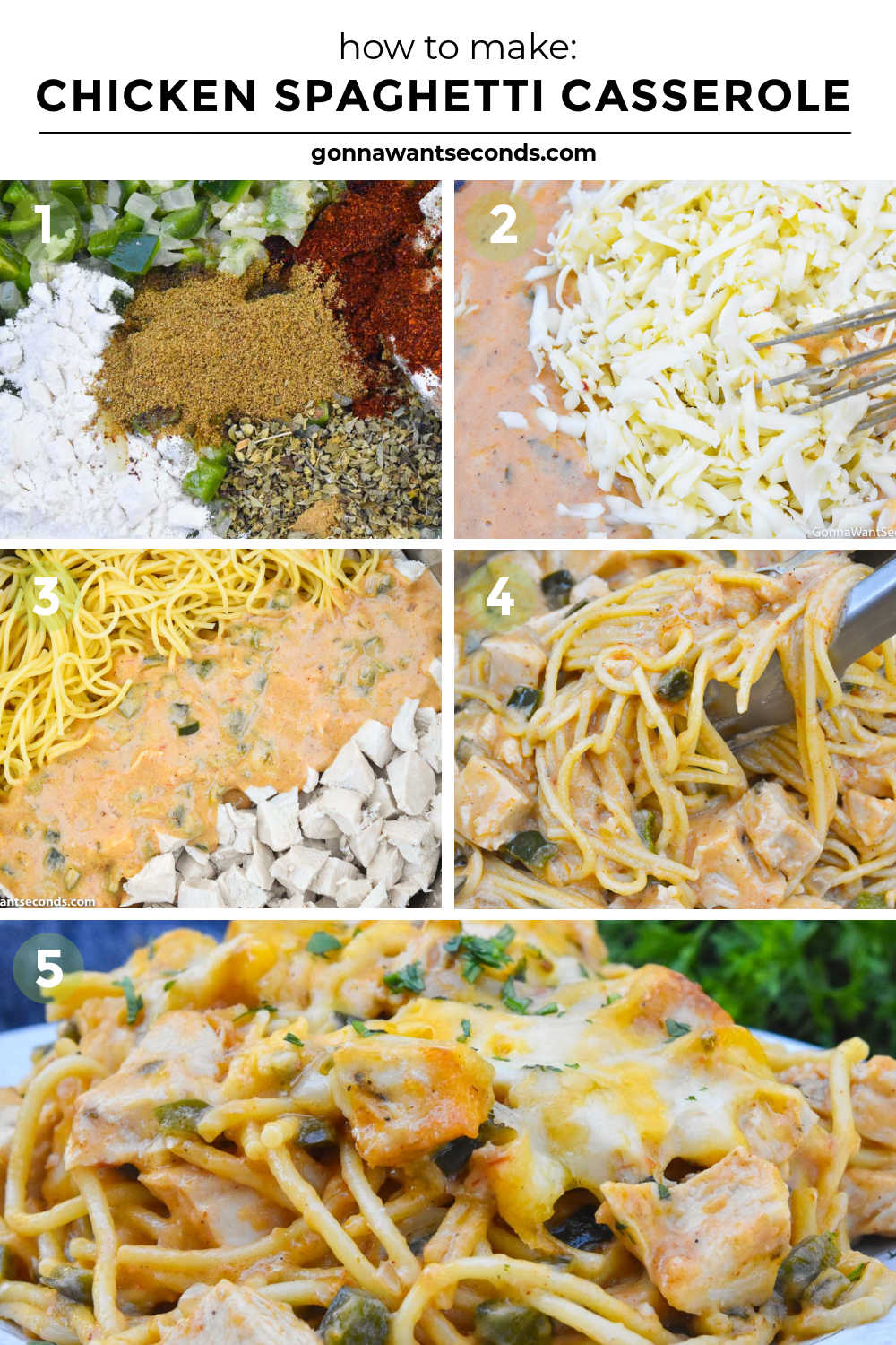 Step by step How to make chicken spaghetti casserole