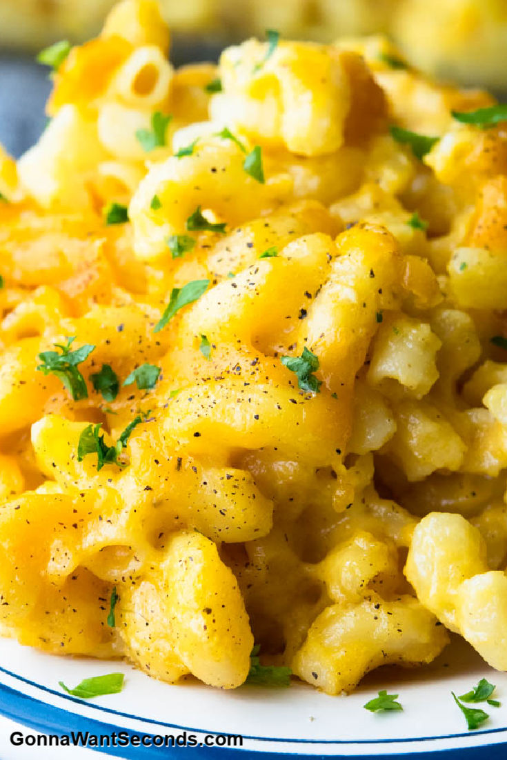 Pioneer Woman mac and cheese on a plate