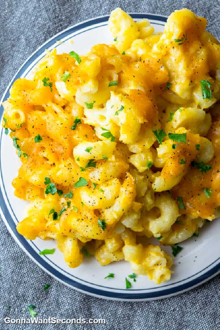 Pioneer Woman mac and cheese on a plate