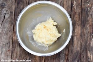 How to make Christmas Butter Cookies, mixing dough