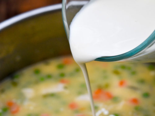 How to make Cream of Chicken Soup, add heavy cream