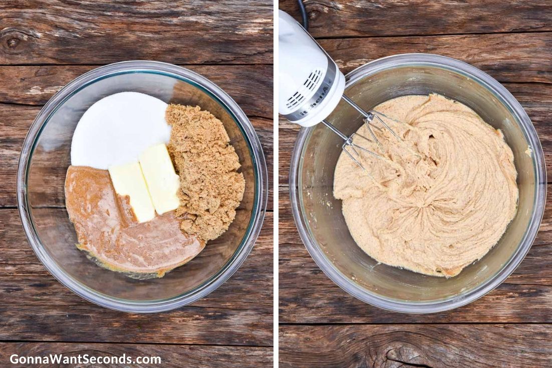 How to make Almond Butter Cookies, mixing cookie dough