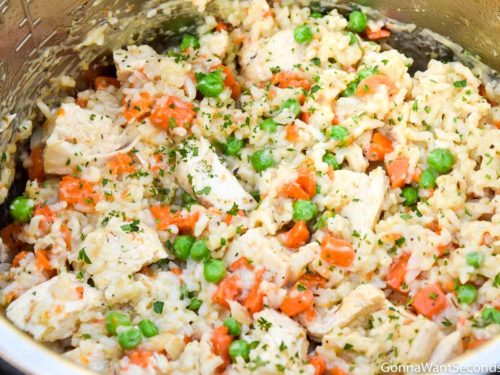 Instant Pot chicken and rice in an instant pot
