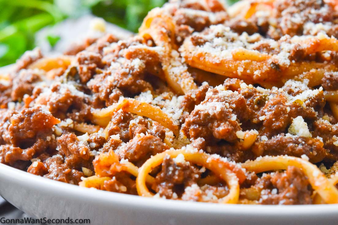 Weeknight Bolognese on a plate