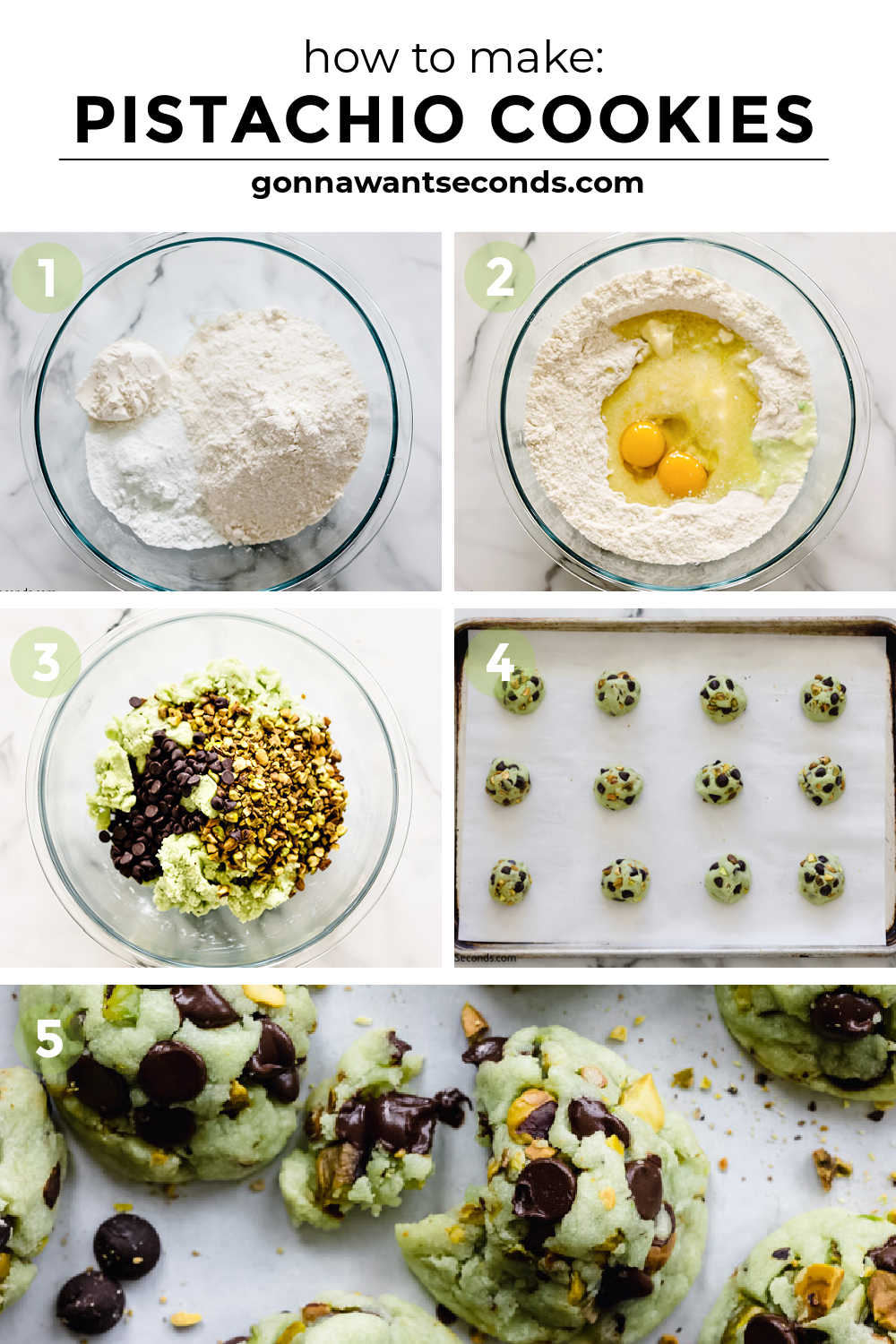 step by step how to make pistachio cookies