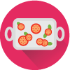 appetizers icon of tomatoes on a tray