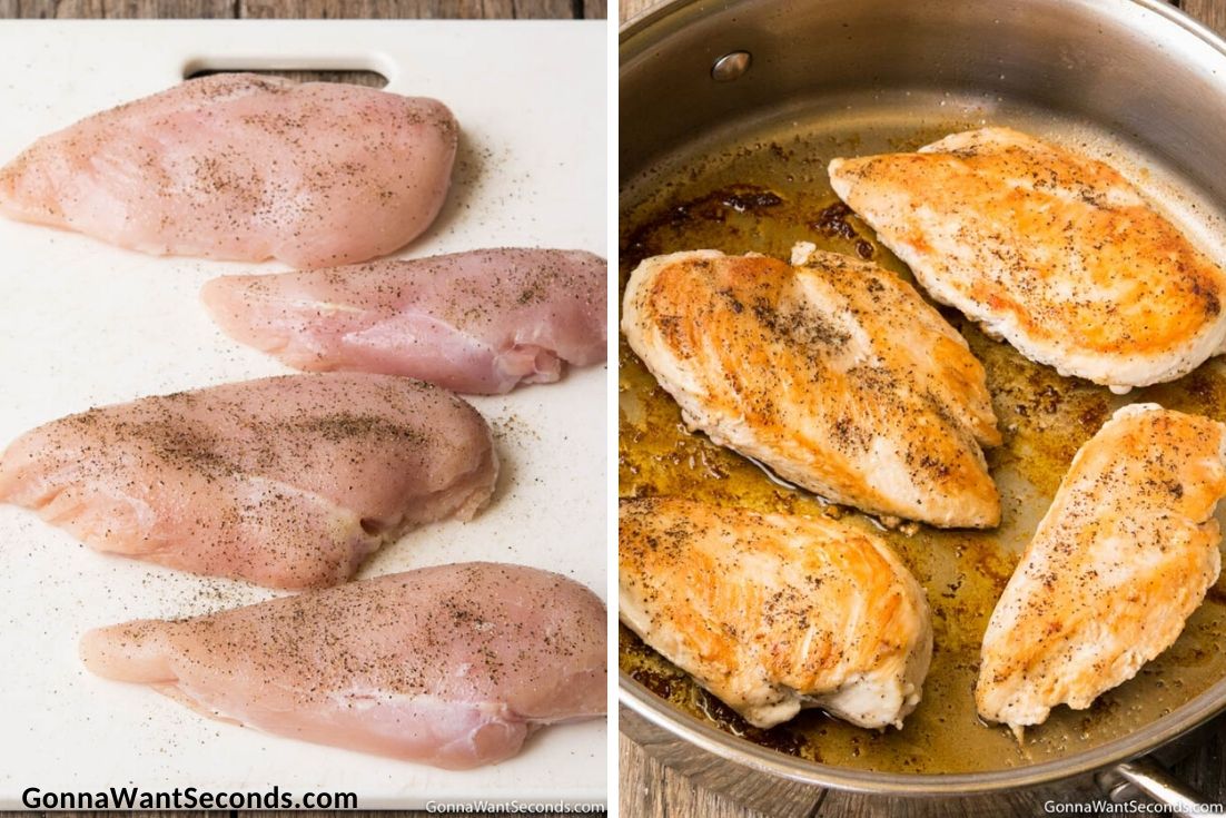 How to make Balsamic Chicken, browning chicken