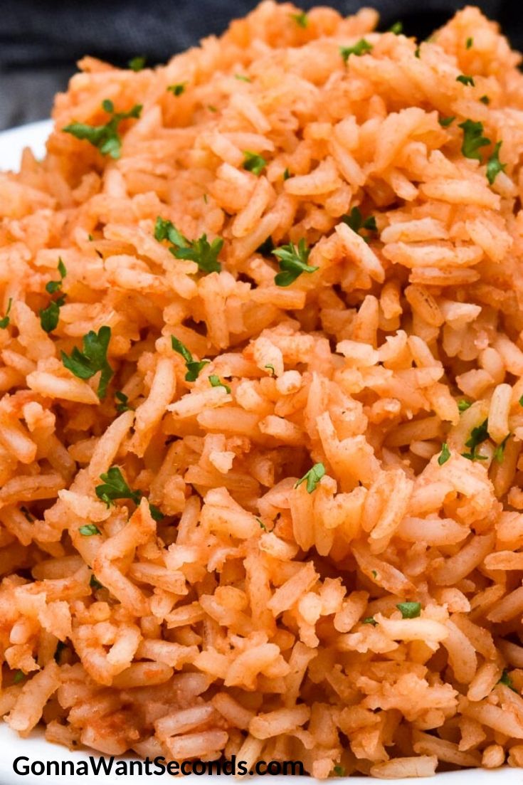 Mexican rice on a plate