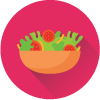 salad icon of a bowl of greens with tomatoes