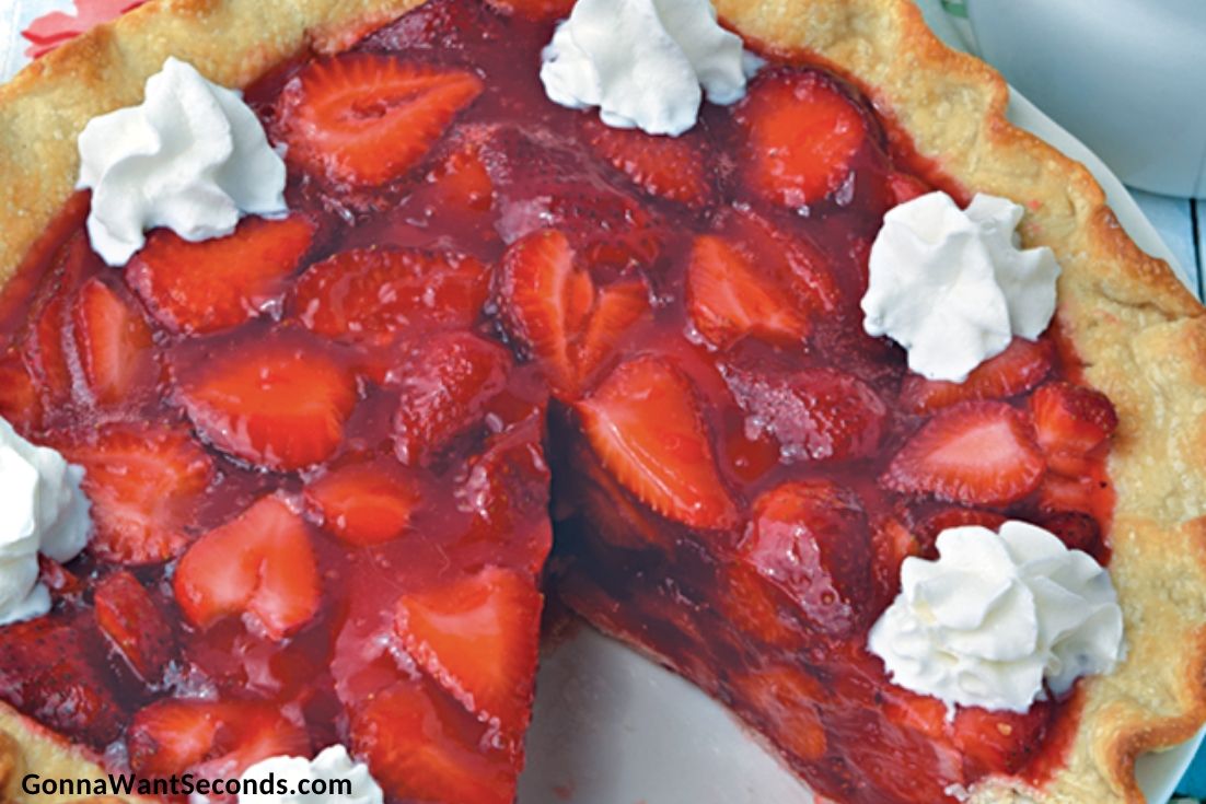 Whole Strawberry Pie in a pie plate