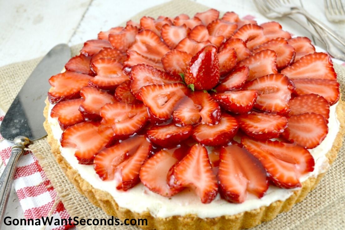 Strawberry Tart on a table