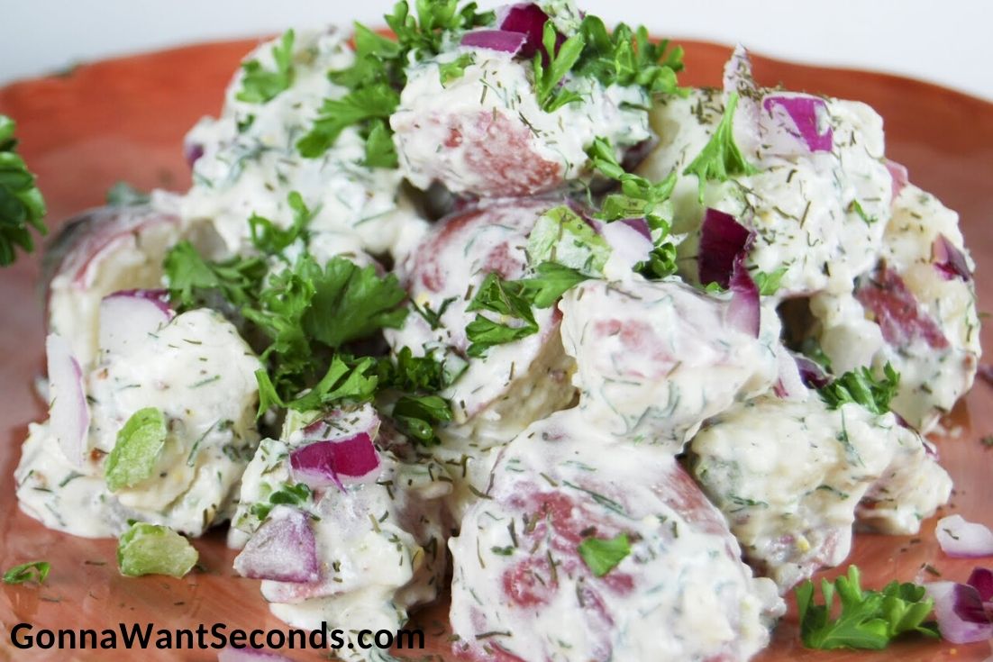 Ina Garten potato salad on a plate