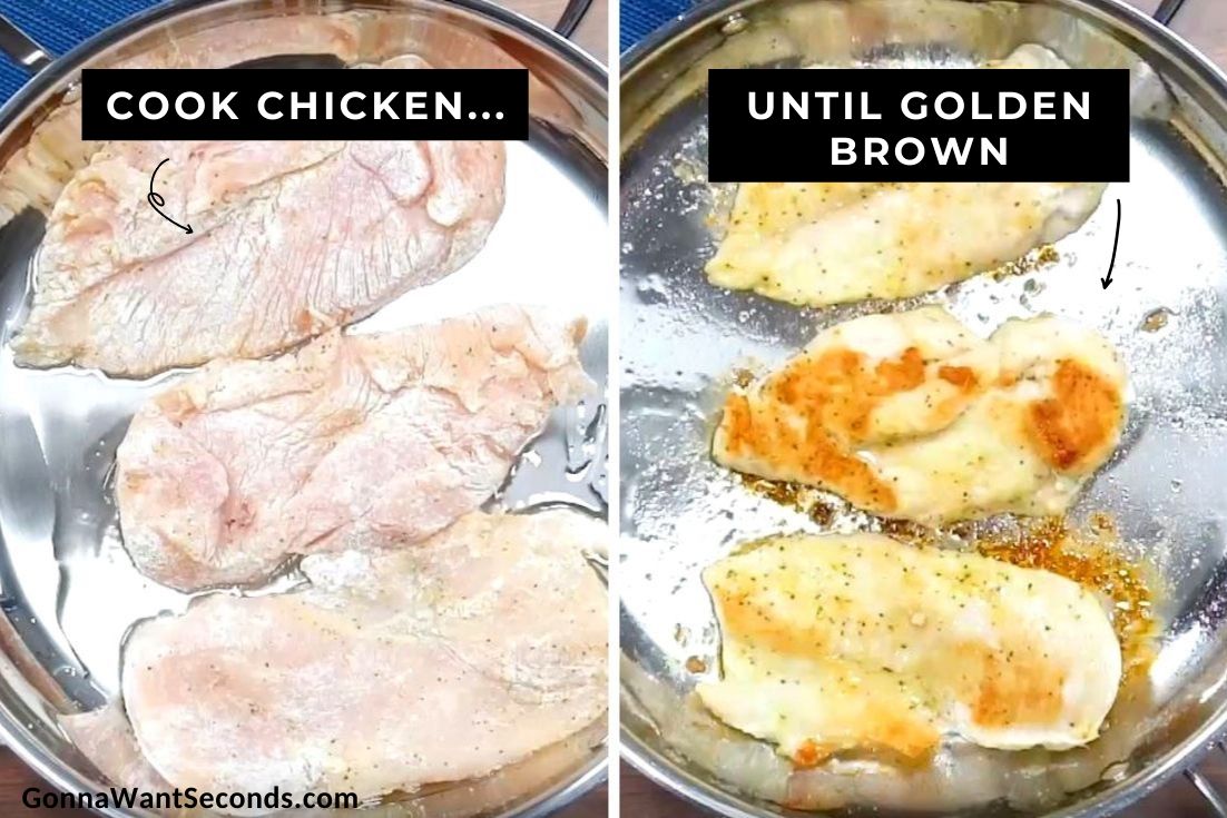 How to make Lemon Pepper Chicken, cooking chicken until golden brown