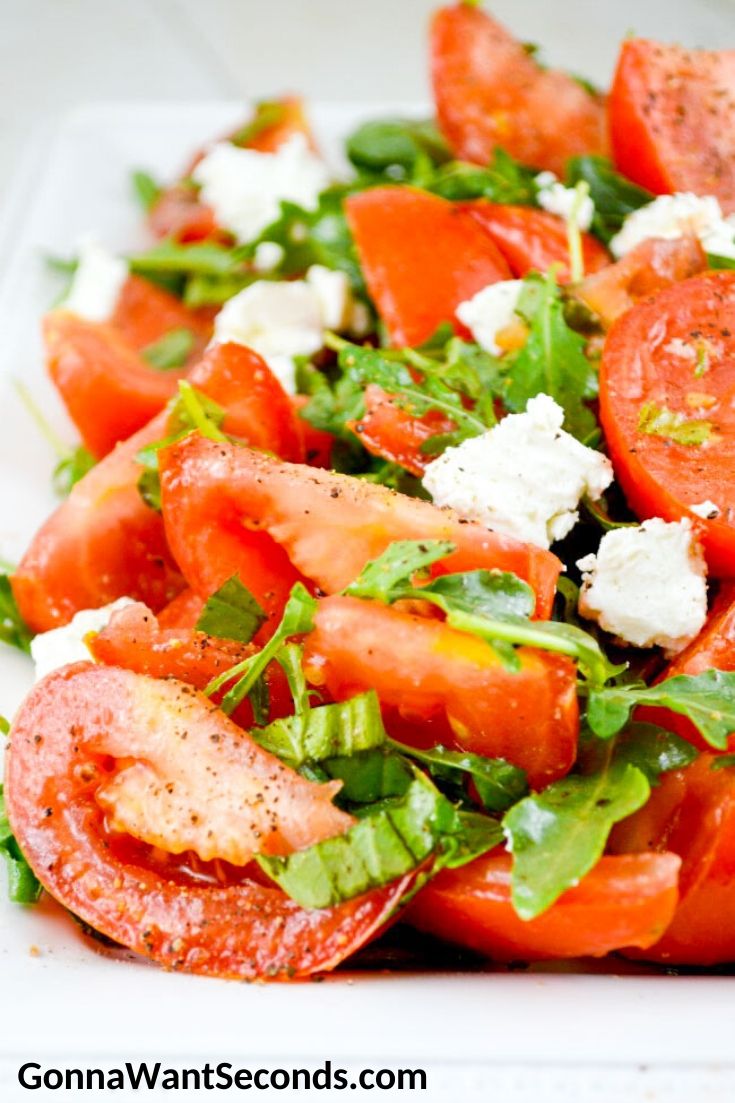 Marinated Tomato Salad on a serving plate