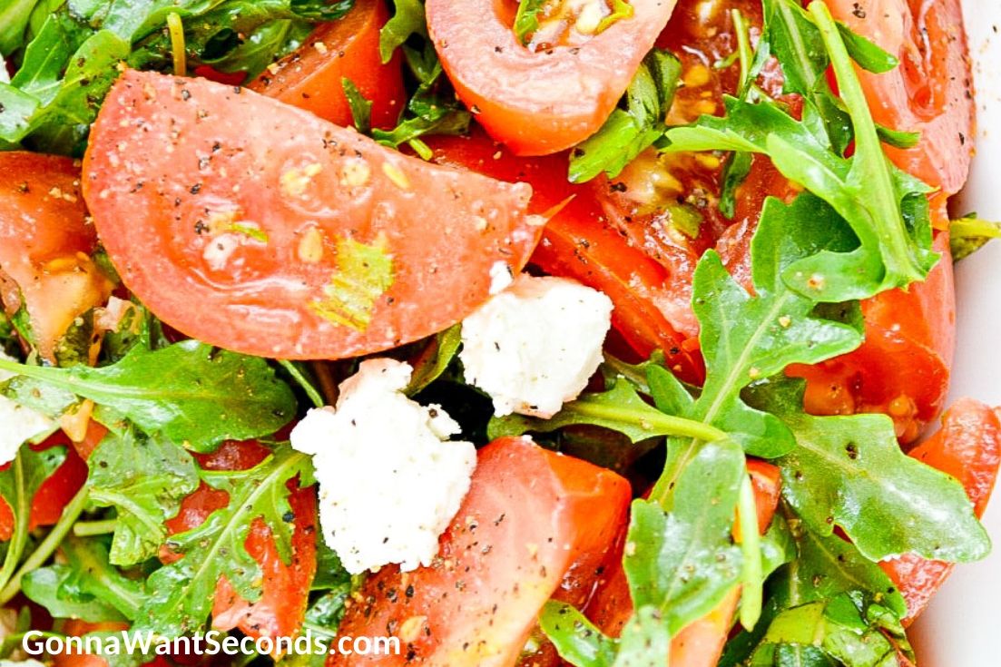 Marinated Tomato Salad on a serving plate