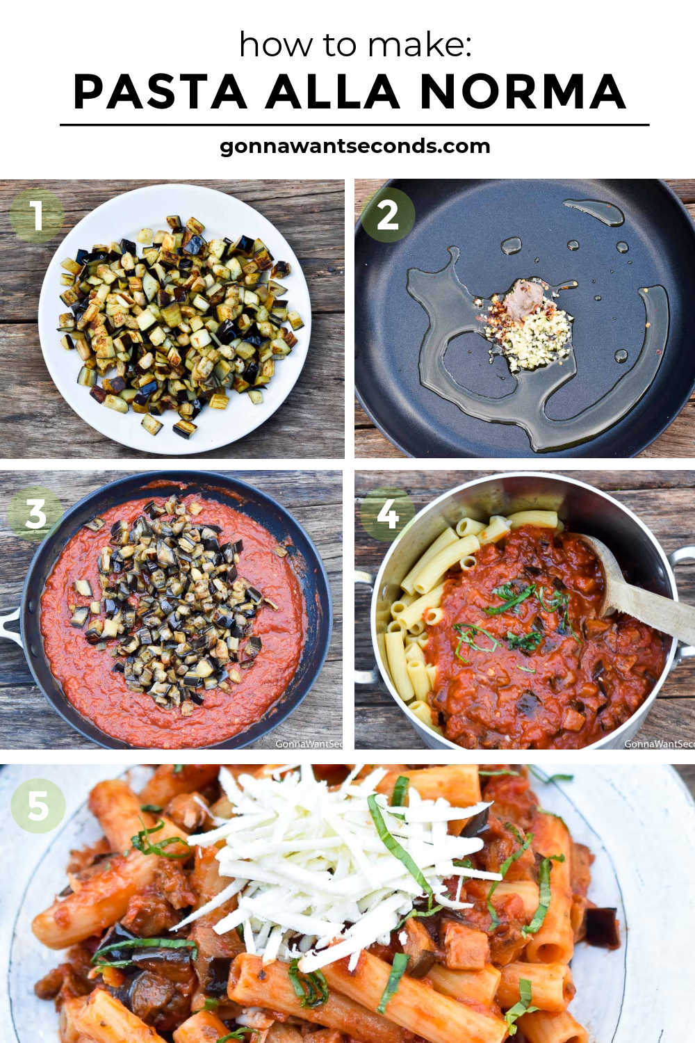 *NEW* Pasta Alla Norma is an authentic Italian meal of perfectly cooked pasta and a robust tomato-based sauce showered with rich shredded ricotta salata. #PastaAllaNorma #ItalianPastaRecipe step by step how to make pasta alla norma
